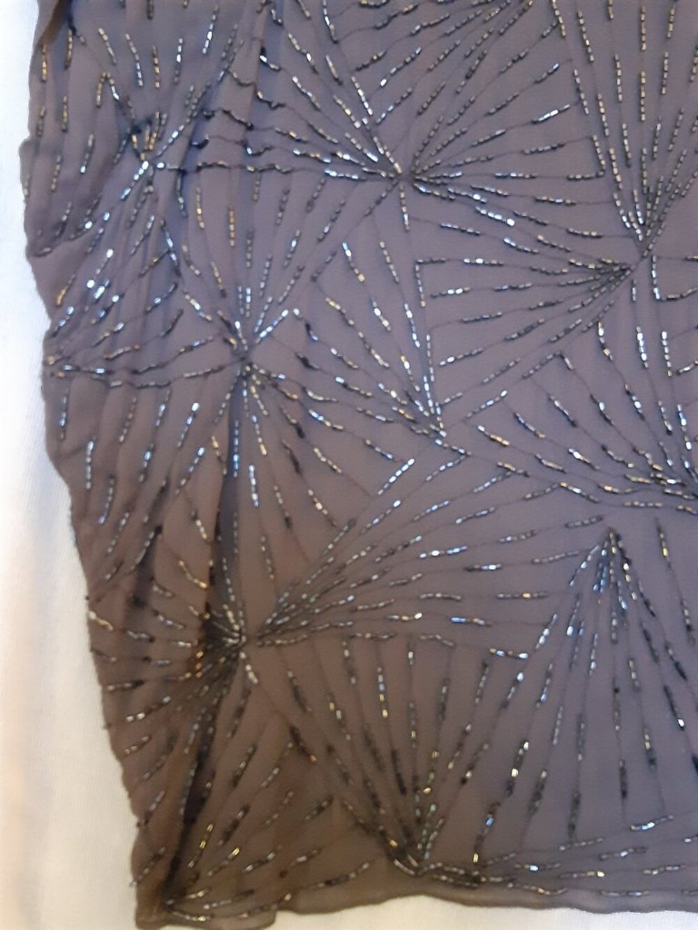 Tolani Nina cocktail top sequin blouse cap sleeves sz M fully lined - Picture 12 of 14